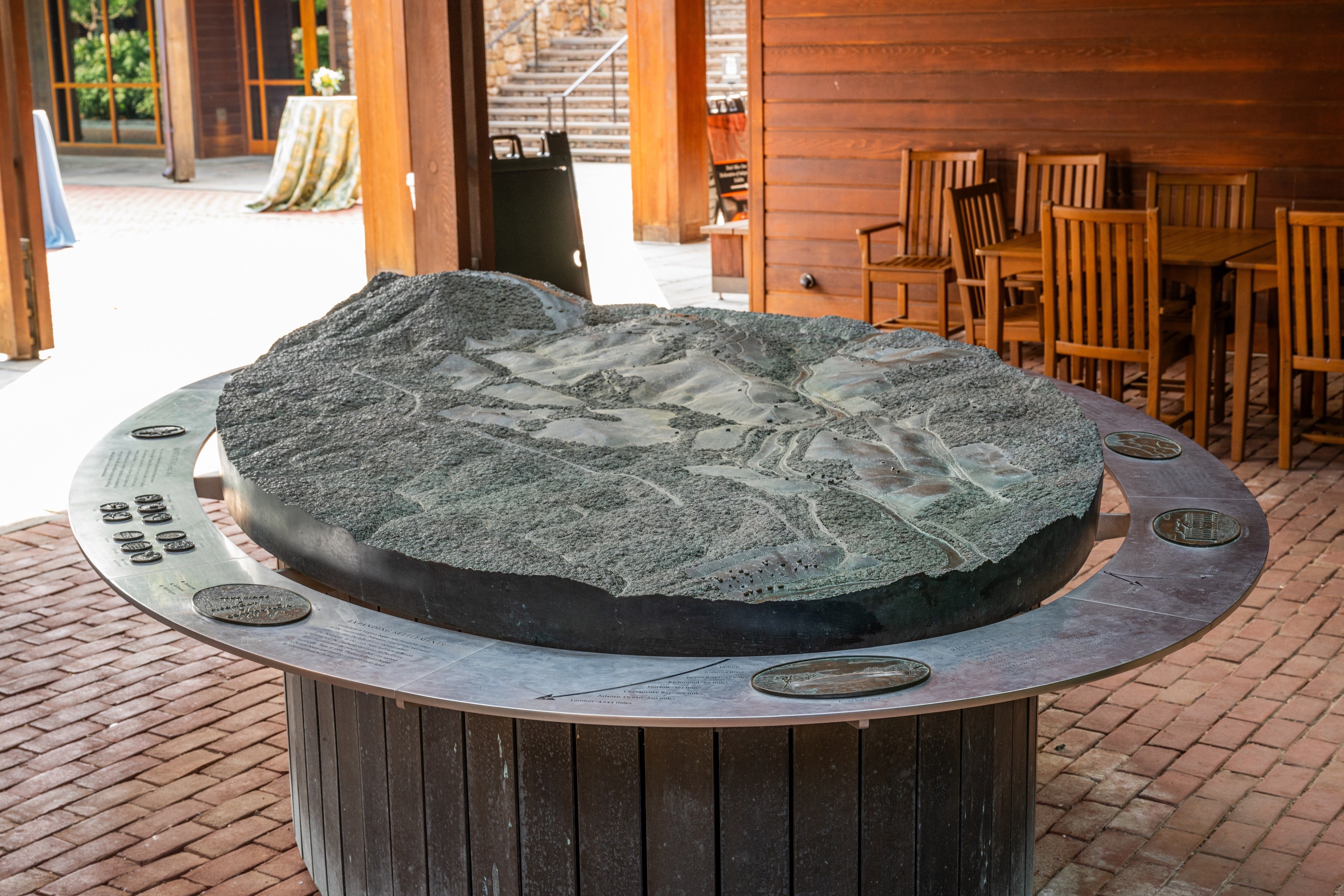 Plantation model in the visitor center courtyard