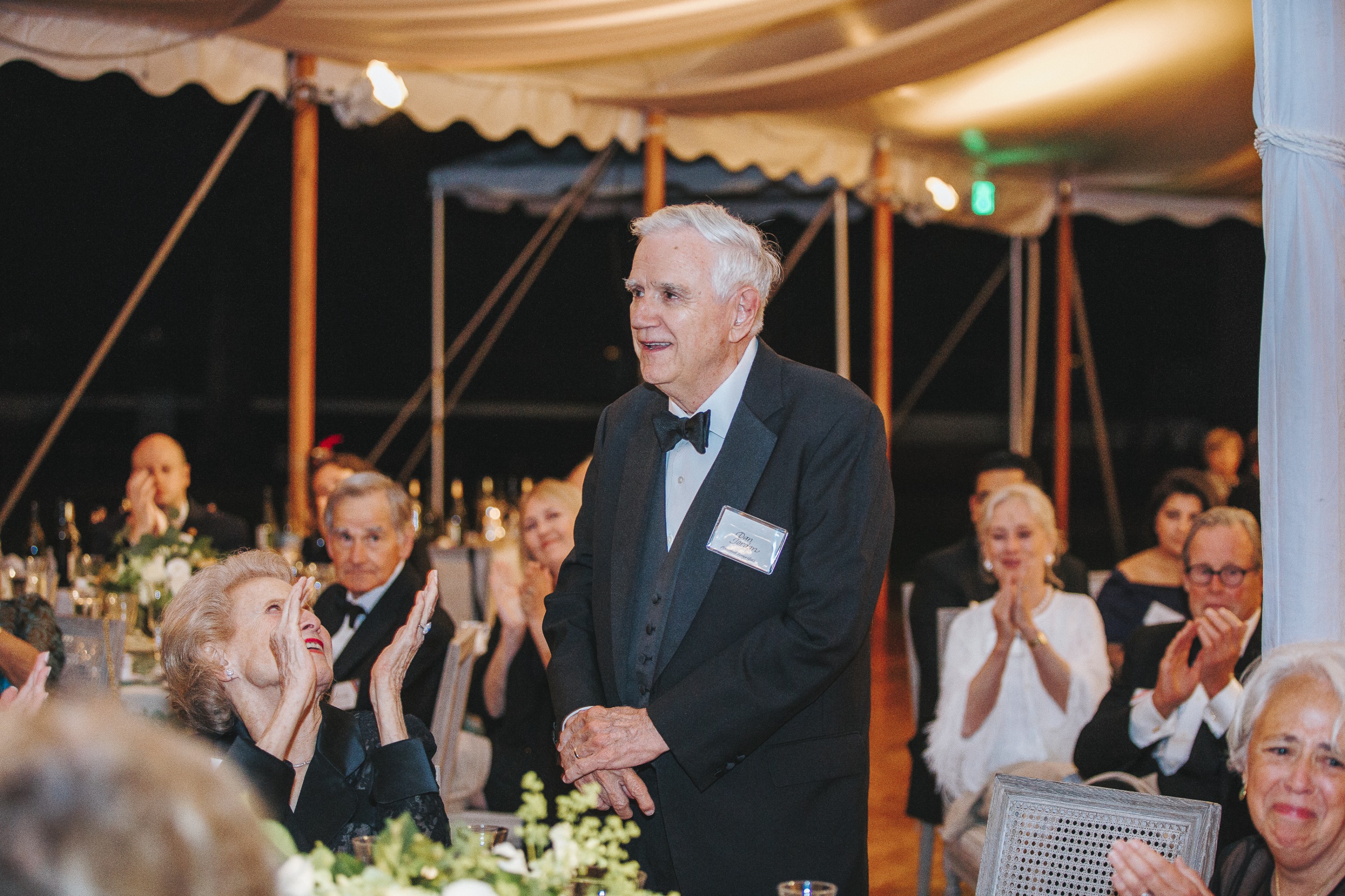 Dan Jordan at a Monticello Board Dinner in 2017