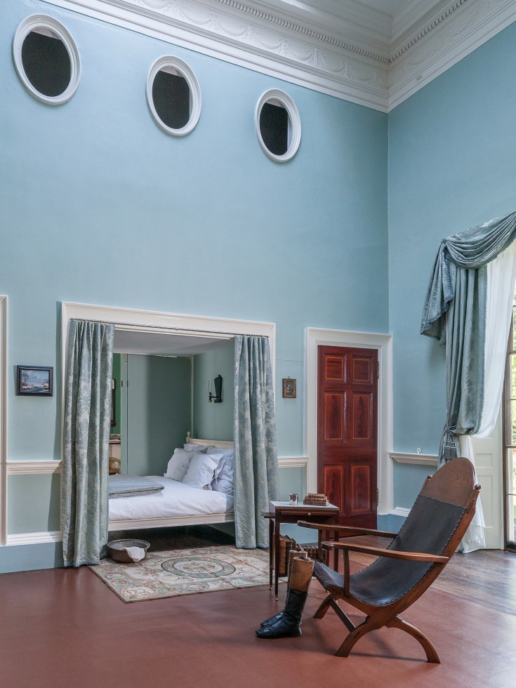 Jefferson's Bedchamber showing the alcove where he died.
