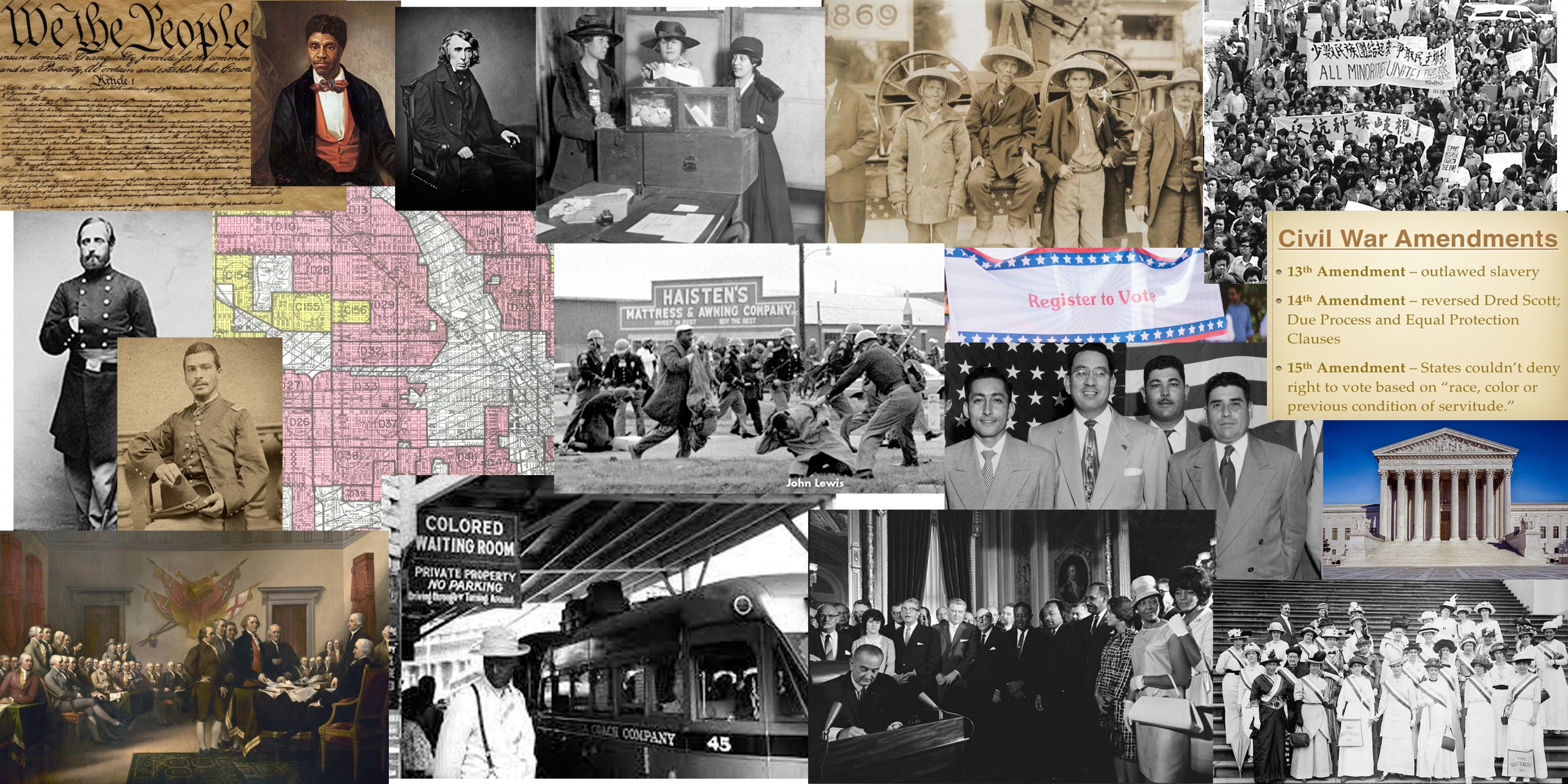Voting History Timeline Collage