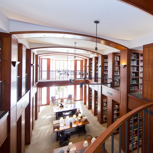 View of the reading room at the Jefferson Library