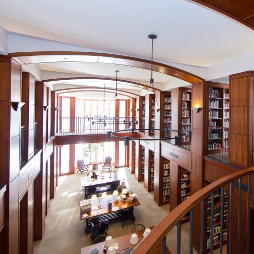 View of the reading room at the Jefferson Library