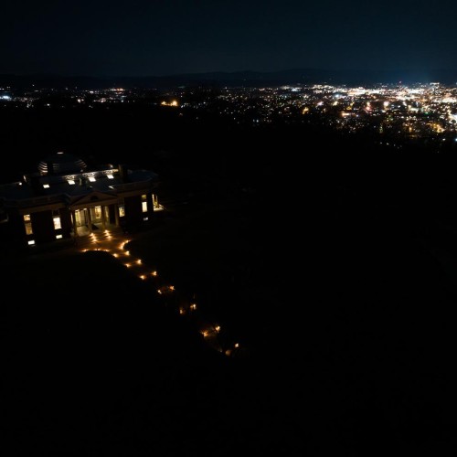 Monticello, show here at night overlooking Charlottesville, is one of the top things to see in Central Virginia 