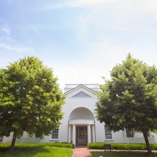 Entrance to the Jefferson Library at the Kenwood Campus of Monticello