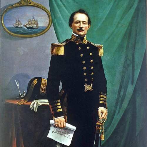 Portrait of Uriah Levy, who, along with his nephew Jefferson Monroe Levy, preserved Monticello for over 90 years