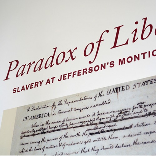 Image from physical Paradox of Liberty - Slavery at Jefferson's Monticello exhibit