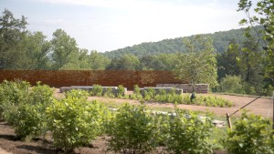 The Contemplative Site at Monticello features a 60-foot long steel structure pierced with the names of the 607 men, women, and children known to have been enslaved by Jefferson. 