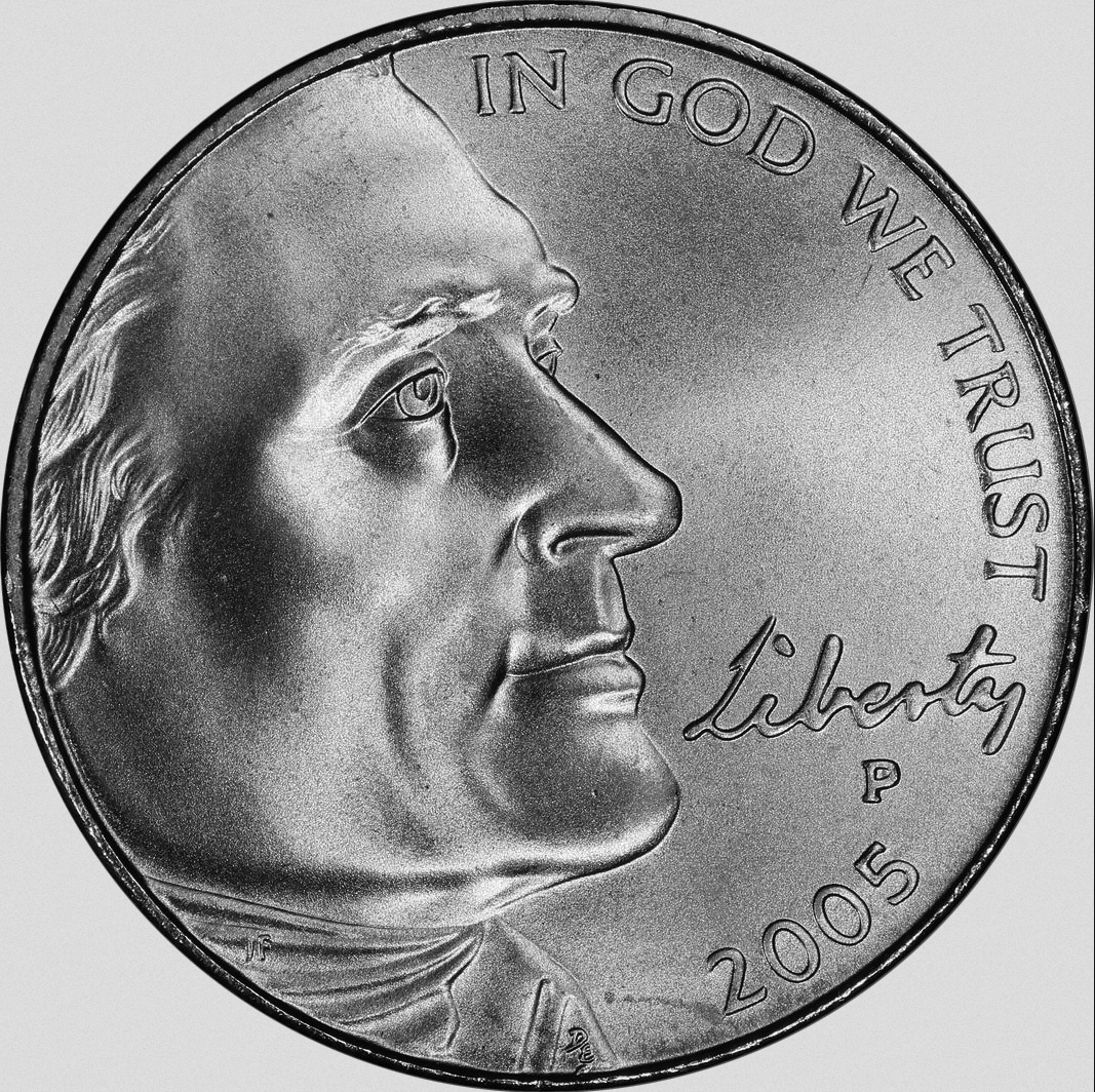 Front of 2005 U.S. Nickel