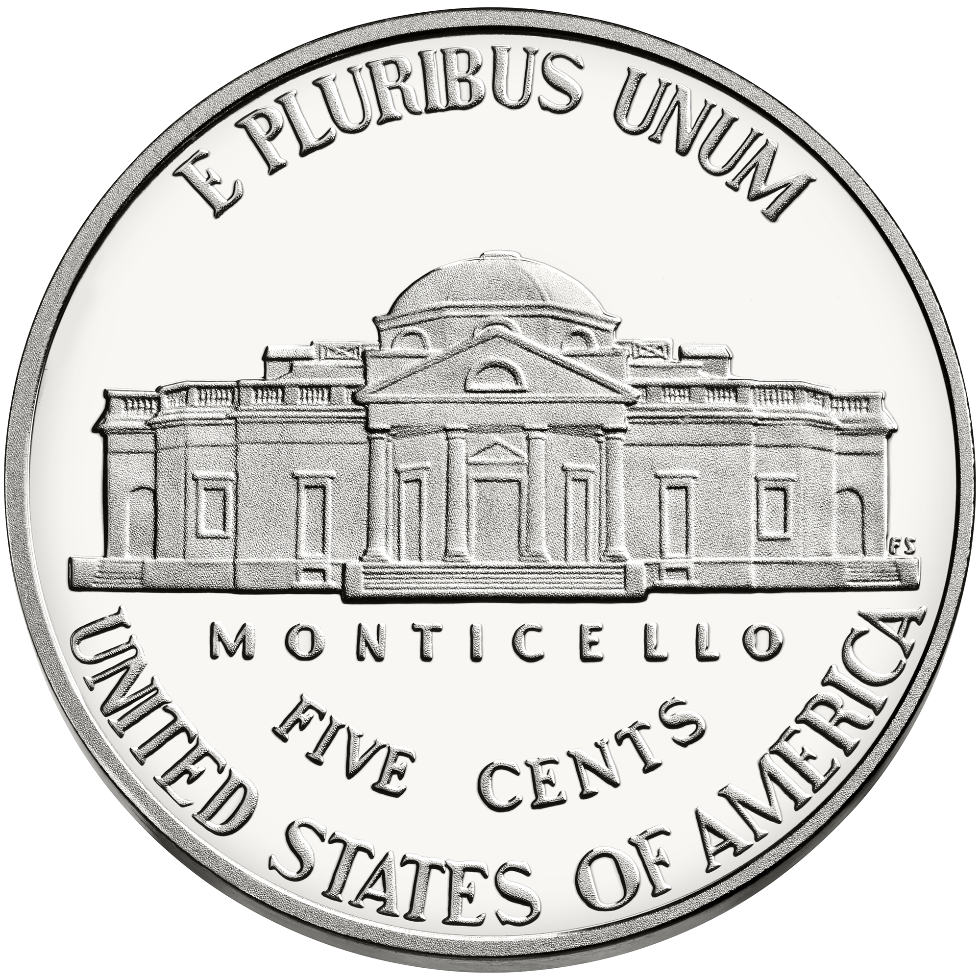 Back of the current U.S. Nickel
